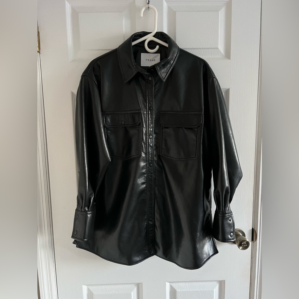 Women’s Frame Leather Oversize Jacket